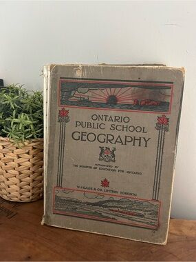 Vintage Ontario Public School Geography Book - Gray Cover